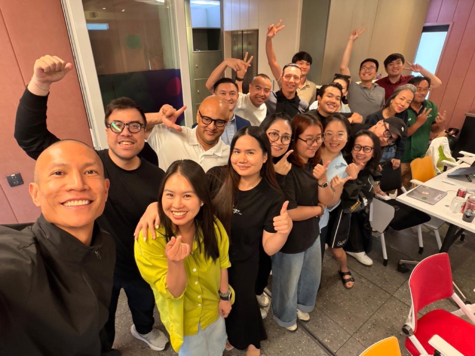 The retreat group together in Saigon